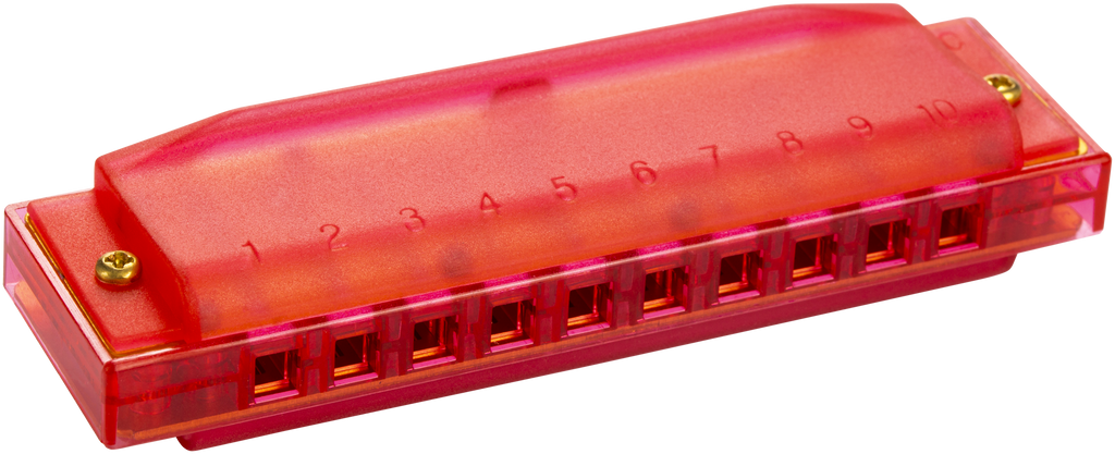 Hohner translucent Rood mondharmonica kinderen