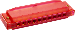 Hohner translucent Rood mondharmonica kinderen