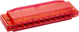 Hohner translucent Rood mondharmonica kinderen